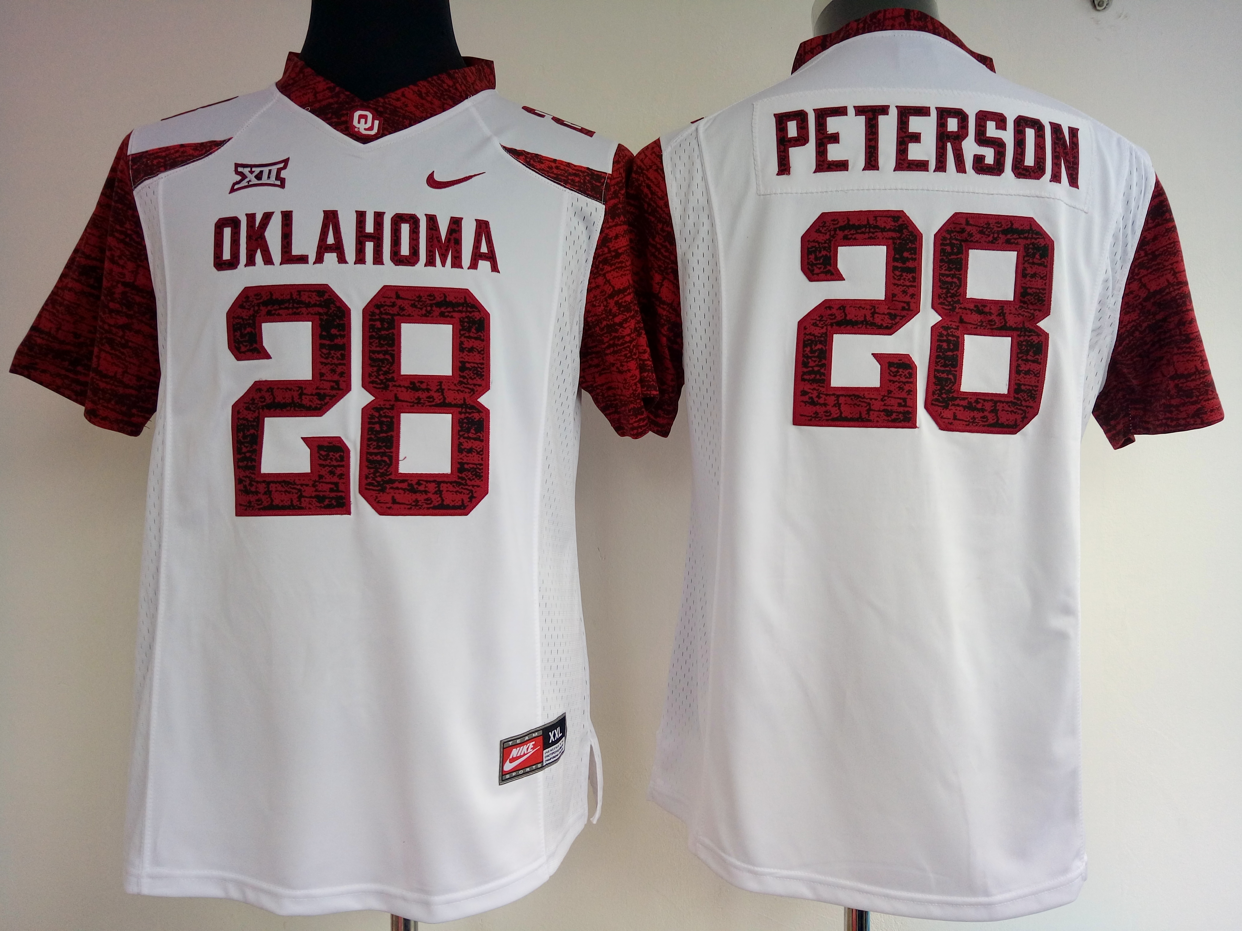 NCAA Womens Oklahoma Sooners White Limited #28 peterson jerseys